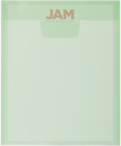 Assorted Letter Open End Plastic Envelopes (9 1/2 x 11 1/2) with Tuck Flap - 6 Pack