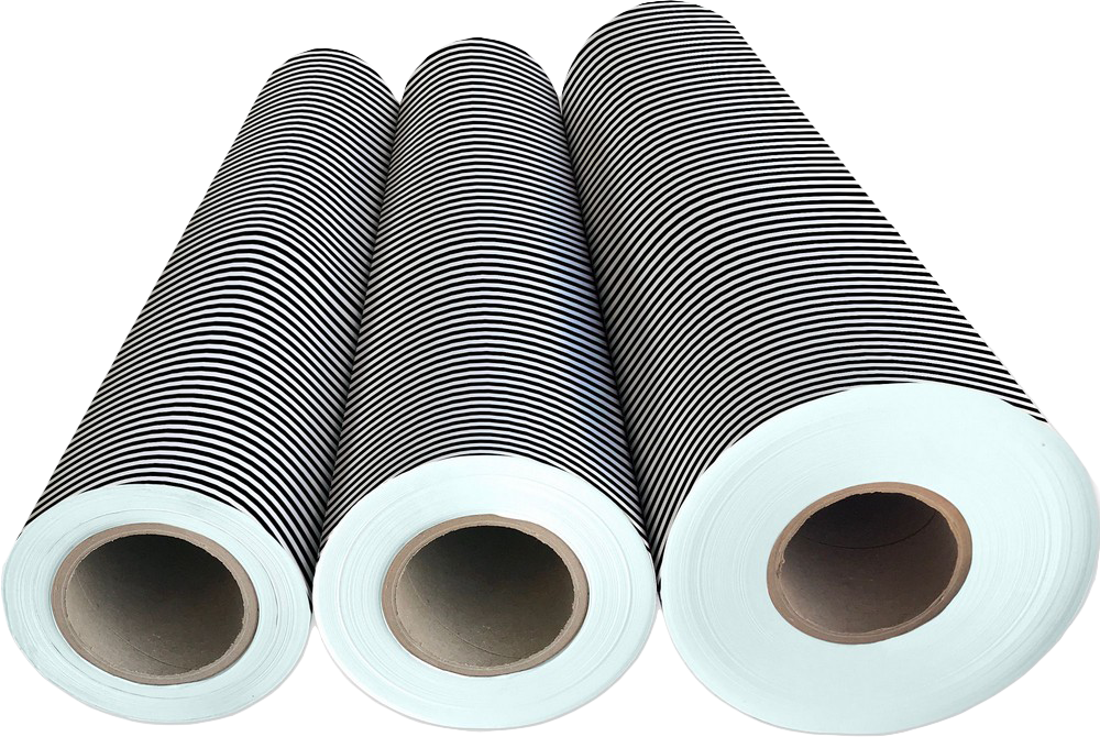 Black White Stripe Bulk Wrapping Paper (520 Sq Ft)