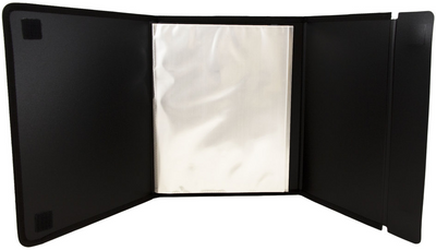 Black Easel Fold 9 x 12 Display Book - 12 Pages