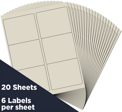 Ivory 3 1/3 x 4 Shipping Labels