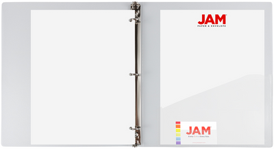 Clear Frosted Plastic 3/4 Inch 3-Ring Binder