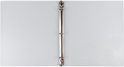 Clear Frosted Plastic 3/4 Inch 3-Ring Binder