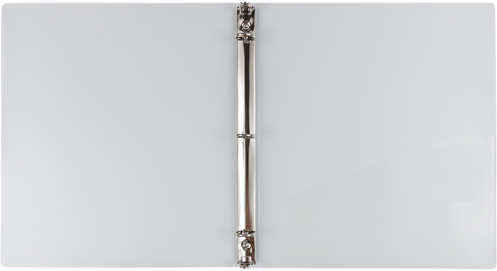 Clear Frosted Plastic 3/4 Inch 3-Ring Binder