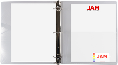 Clear American Flag 1 1/2 Inch 3-Ring Binder