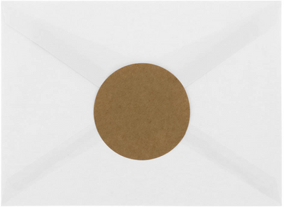 Brown Kraft Large 2 1/2 Inch Round Labels