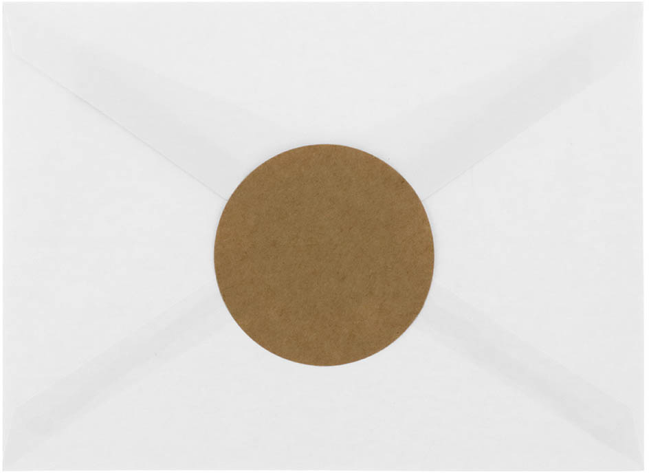 Brown Kraft Large 2 1/2 Inch Round Labels