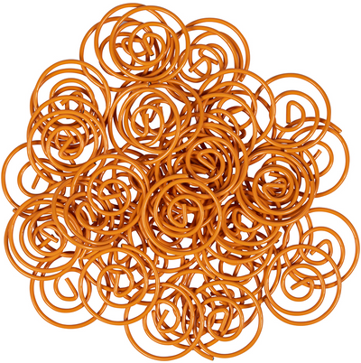 Orange Circular "Cloops" Paper Clips - 50 Pack