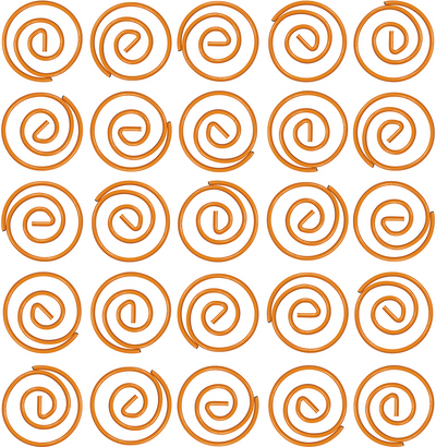 Orange Circular "Cloops" Paper Clips - 50 Pack