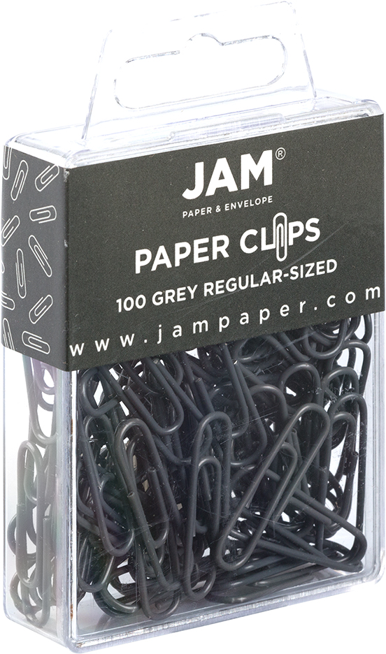 Gray Standard Paper Clips - 100 Pack