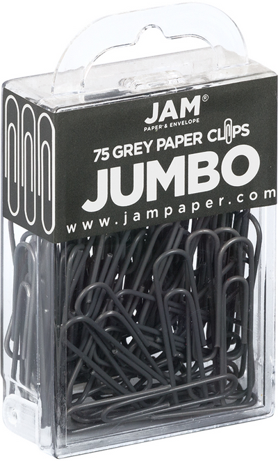 Gray Jumbo Paper Clips - 75 Pack