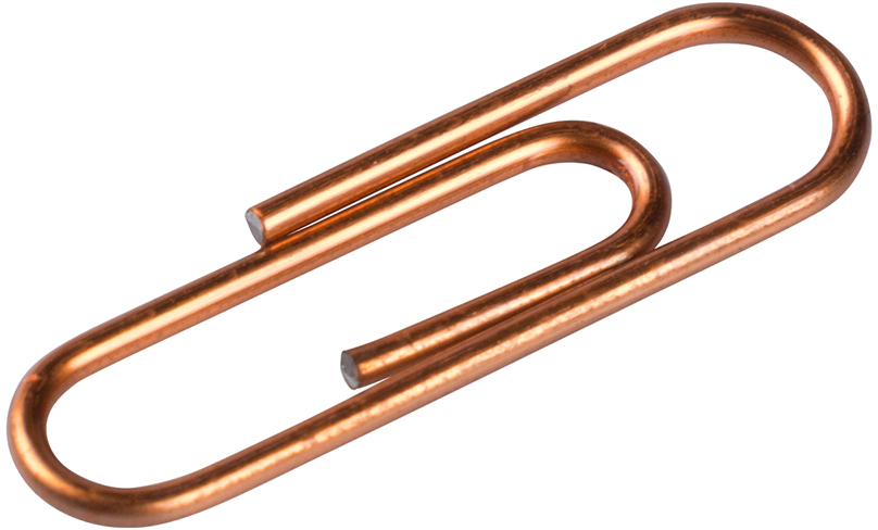 Rose Gold Standard Paper Clips - 100 Pack