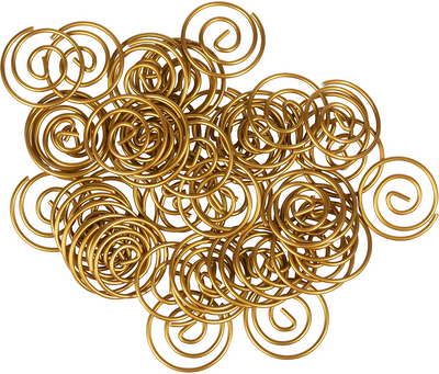 Gold Circular "Cloops" Paper Clips - 50 Pack