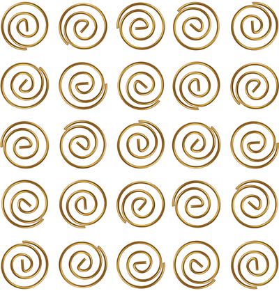 Gold Circular "Cloops" Paper Clips - 50 Pack