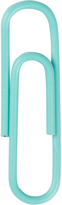 Teal Standard Paper Clips - 100 Pack