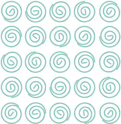 Teal Circular "Cloops" Paper Clips - 50 Pack
