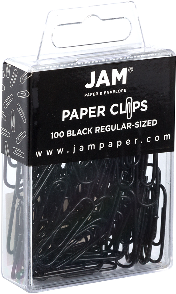 Black Standard Paper Clips - 100 Pack