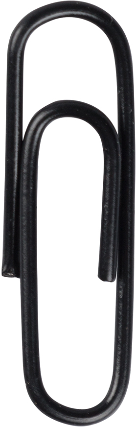 Black Standard Paper Clips - 100 Pack