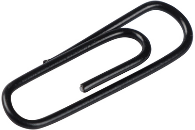 Black Standard Paper Clips - 100 Pack