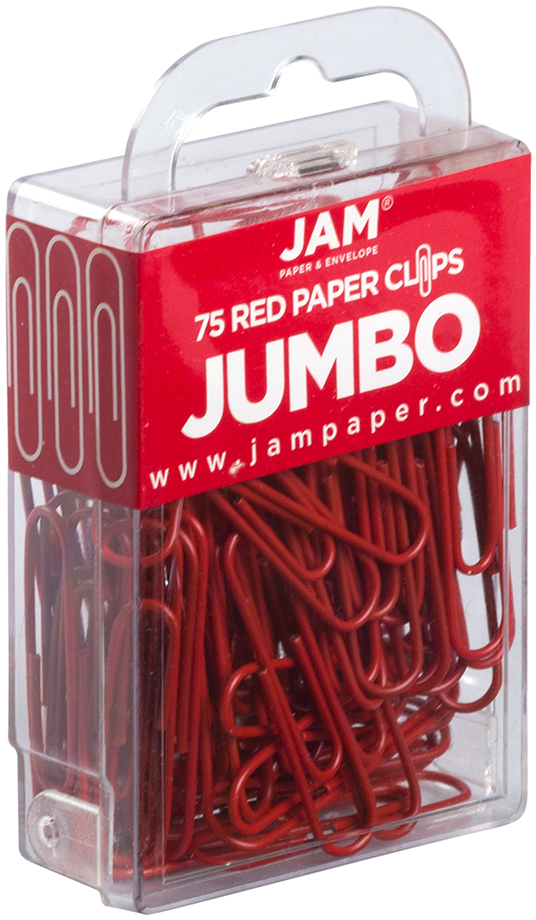 Red Jumbo Paper Clips - 75 Pack
