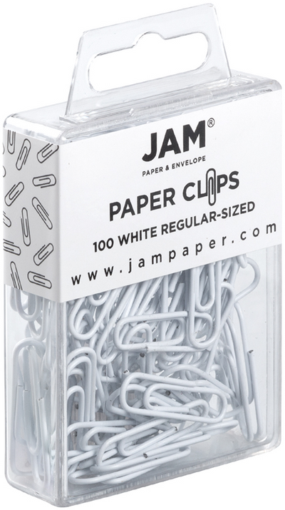 White Standard Paper Clips - 100 Pack