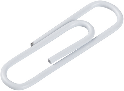 White Standard Paper Clips - 100 Pack