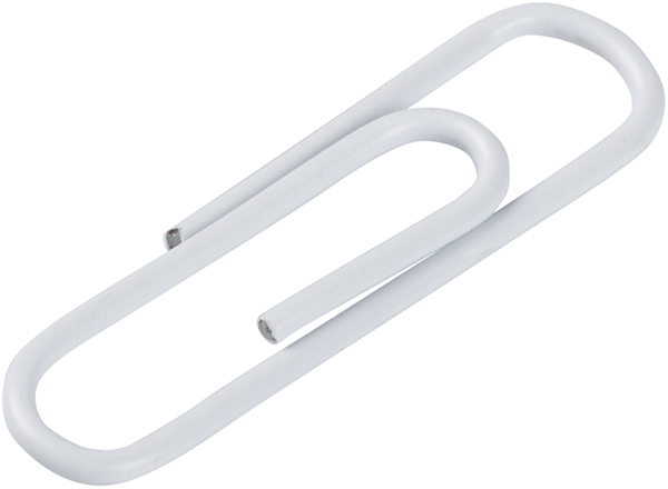 White Standard Paper Clips - 100 Pack