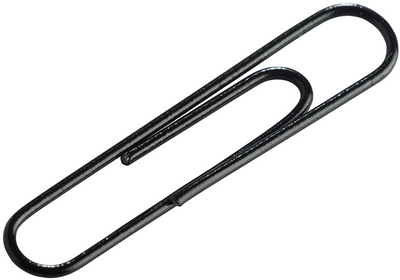 Black Jumbo Paper Clips - 75 Pack
