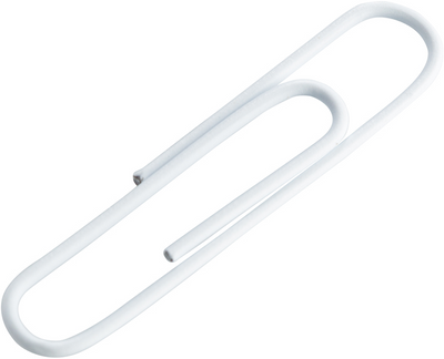 White Jumbo Paper Clips - 75 Pack