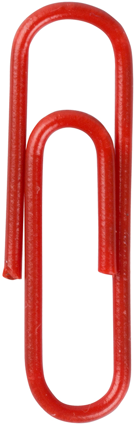 Red Standard Paper Clips - 100 Pack