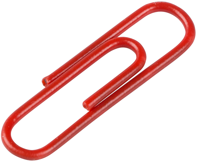 Red Standard Paper Clips - 100 Pack