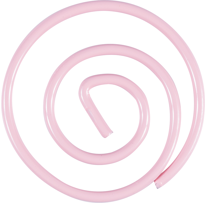 Baby Pink Circular "Cloops" Paper Clips - 50 Pack