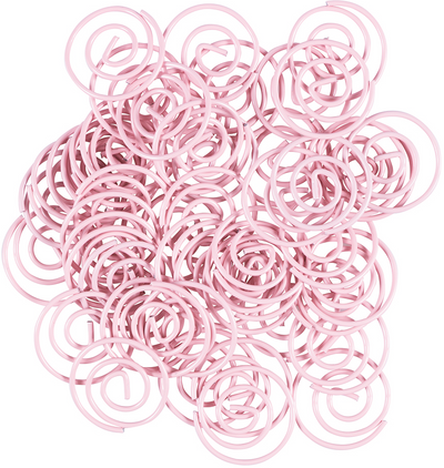 Baby Pink Circular "Cloops" Paper Clips - 50 Pack