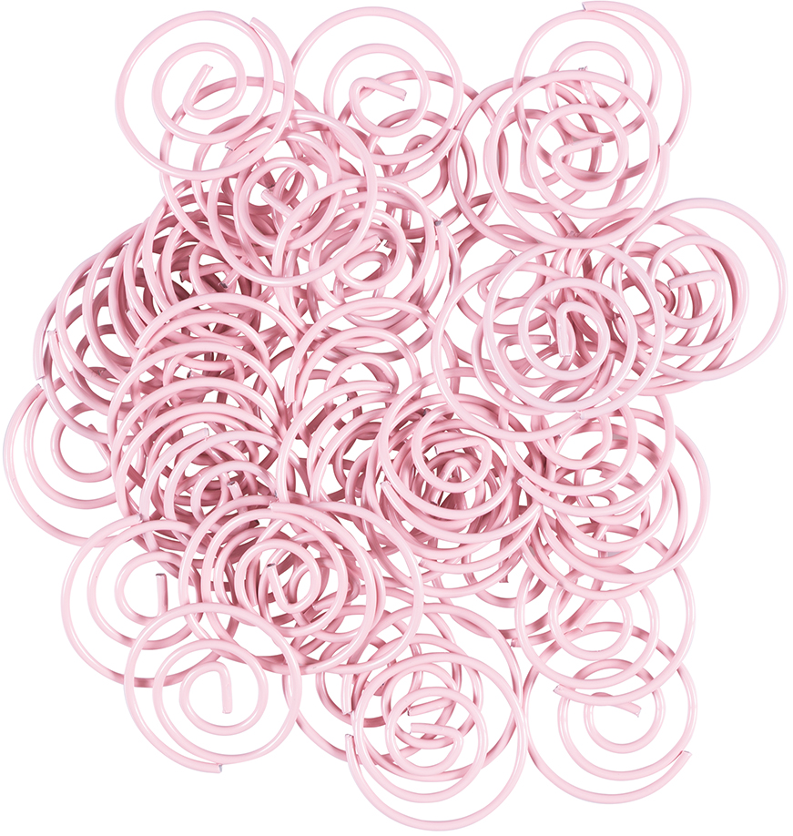 Baby Pink Circular "Cloops" Paper Clips - 50 Pack