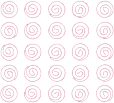 Baby Pink Circular "Cloops" Paper Clips - 50 Pack