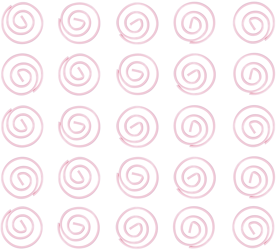 Baby Pink Circular "Cloops" Paper Clips - 50 Pack