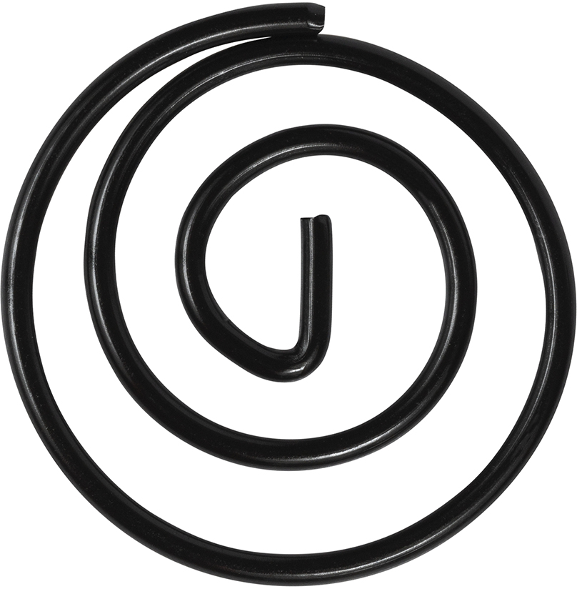 Black Circular "Cloops" Paper Clips - 50 Pack