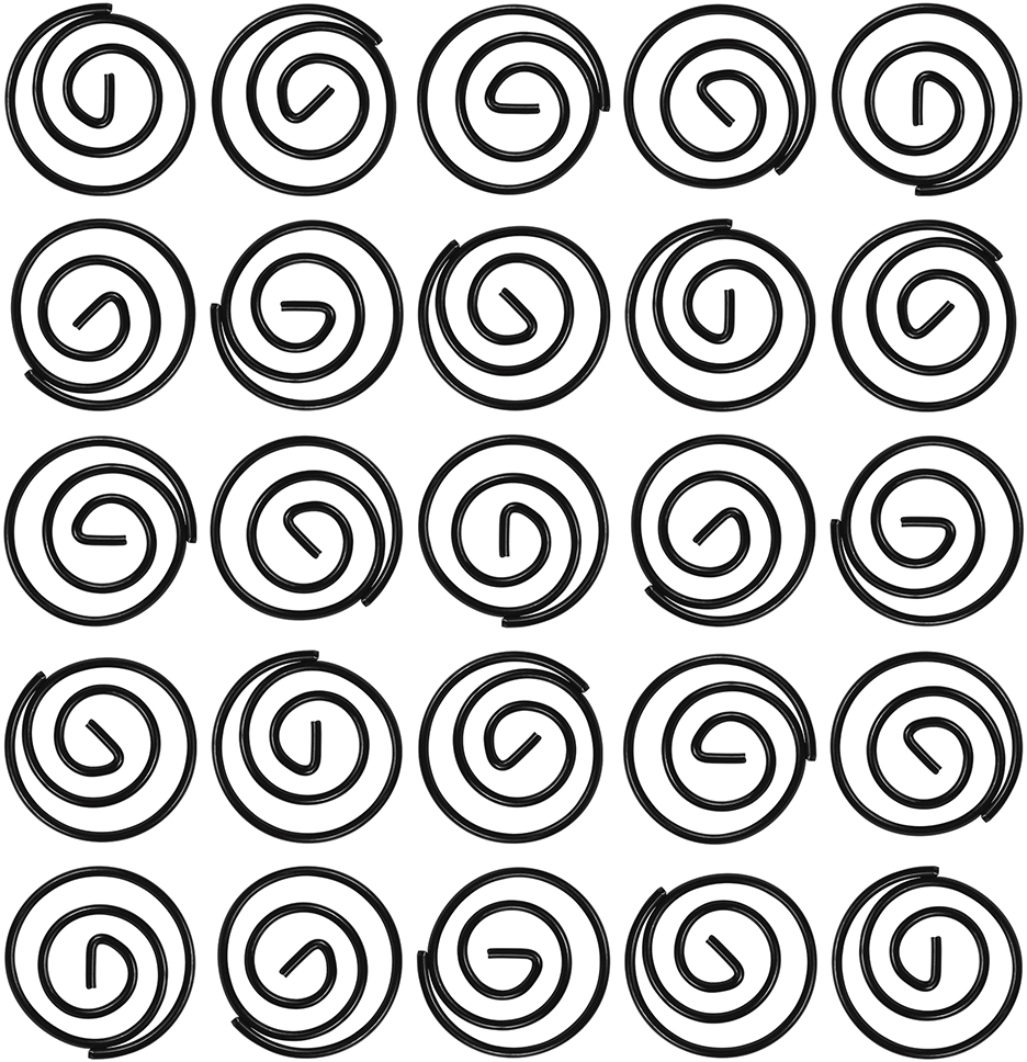Black Circular "Cloops" Paper Clips - 50 Pack