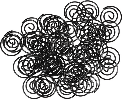 Black Circular "Cloops" Paper Clips - 50 Pack