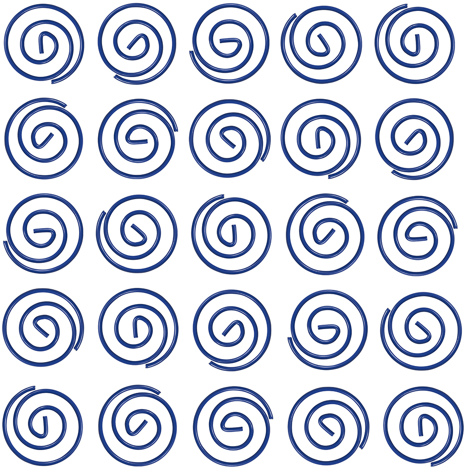 Dark Blue Circular "Cloops" Paper Clips - 50 Pack