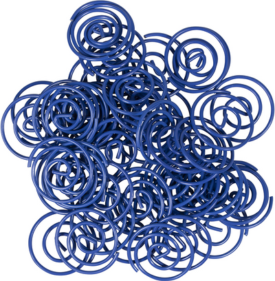 Dark Blue Circular "Cloops" Paper Clips - 50 Pack