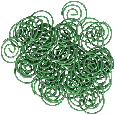 Green Circular "Cloops" Paper Clips - 50 Pack