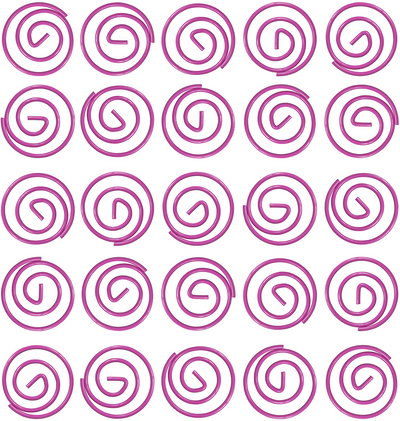 Hot Pink Circular "Cloops" Paper Clips - 50 Pack