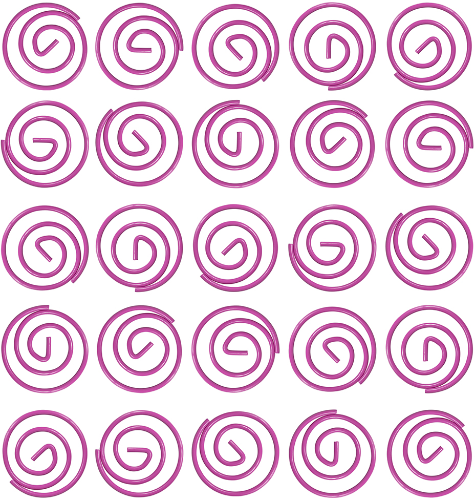 Hot Pink Circular "Cloops" Paper Clips - 50 Pack
