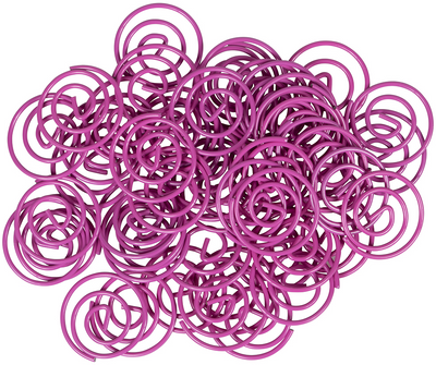 Hot Pink Circular "Cloops" Paper Clips - 50 Pack