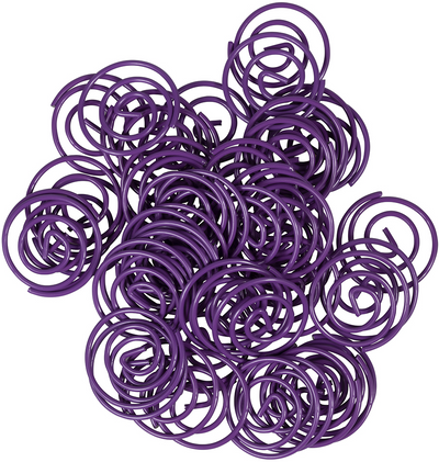 Purple Circular "Cloops" Paper Clips - 50 Pack