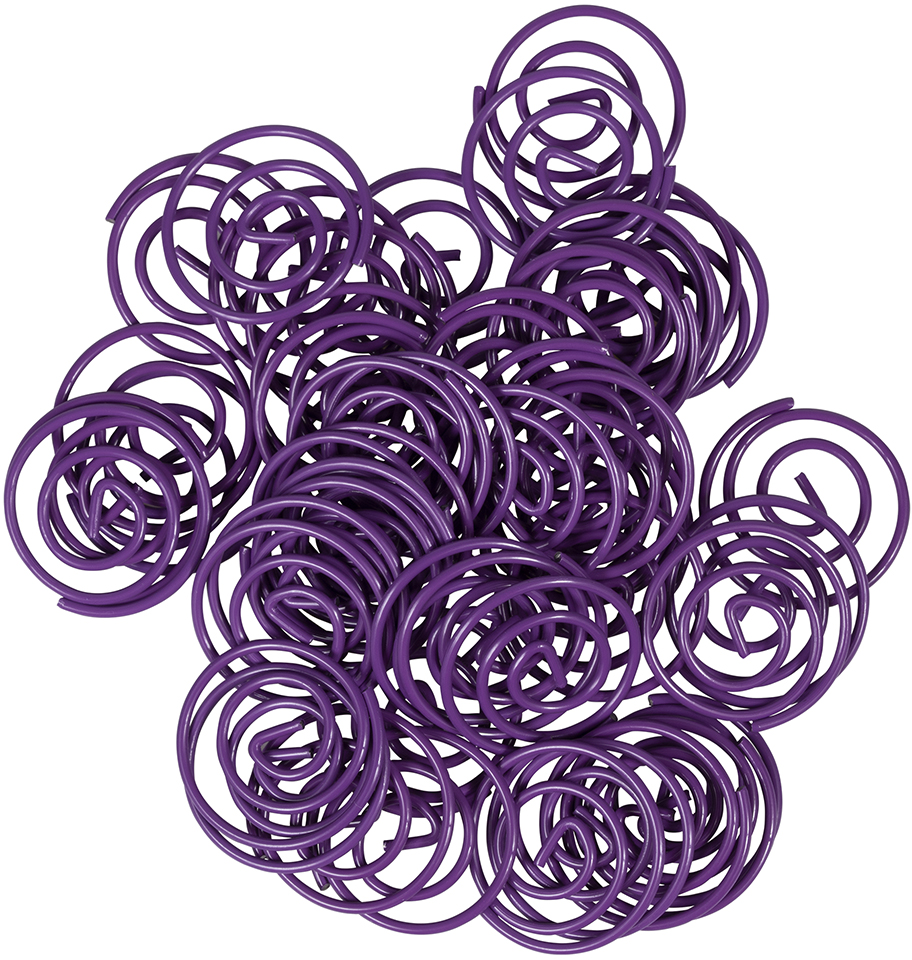 Purple Circular "Cloops" Paper Clips - 50 Pack