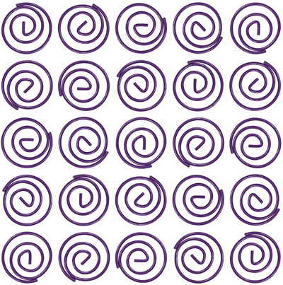 Purple Circular "Cloops" Paper Clips - 50 Pack