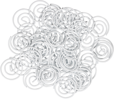 White Circular "Cloops" Paper Clips - 50 Pack