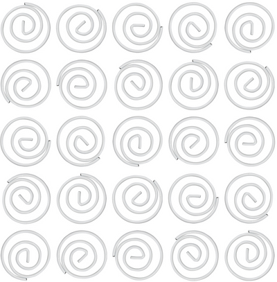 White Circular "Cloops" Paper Clips - 50 Pack