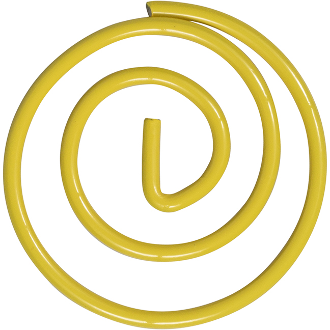 Yellow Circular "Cloops" Paper Clips - 50 Pack